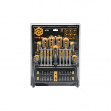 60780 VOREL Set surubelnite si biti, 50 piese..